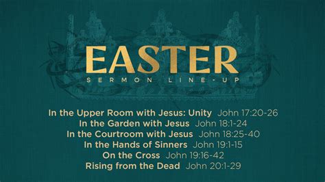 Far from it. . Easter sermon series 2023